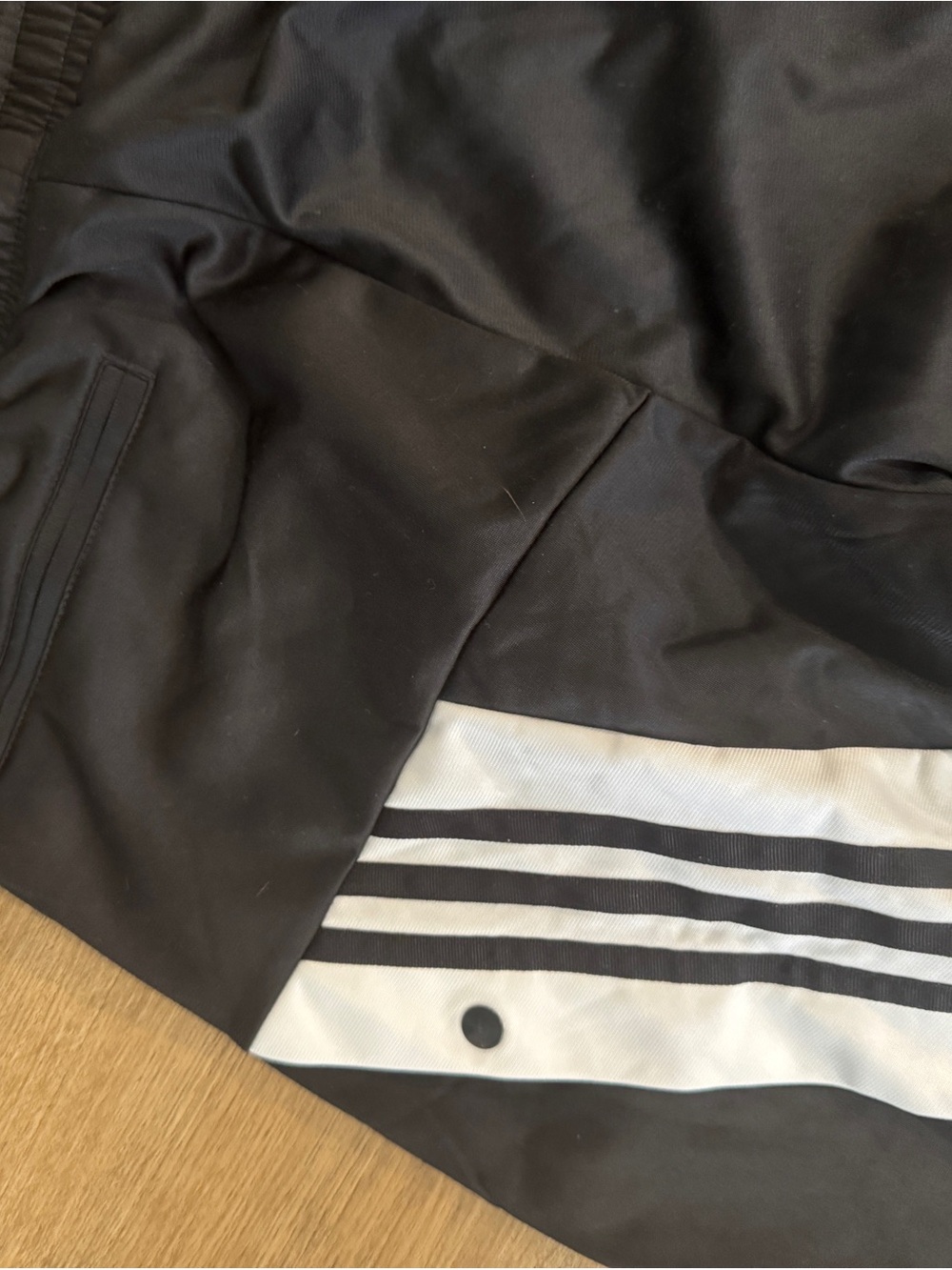 Adidas NWT Black Track Pants with White Stripes - Picture 7 of 7